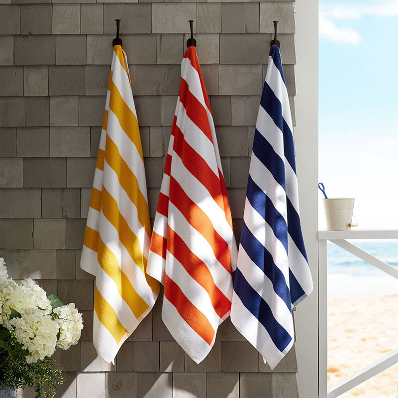 Classic Cabana Stripe Beach Towel - Orange | The Company Store