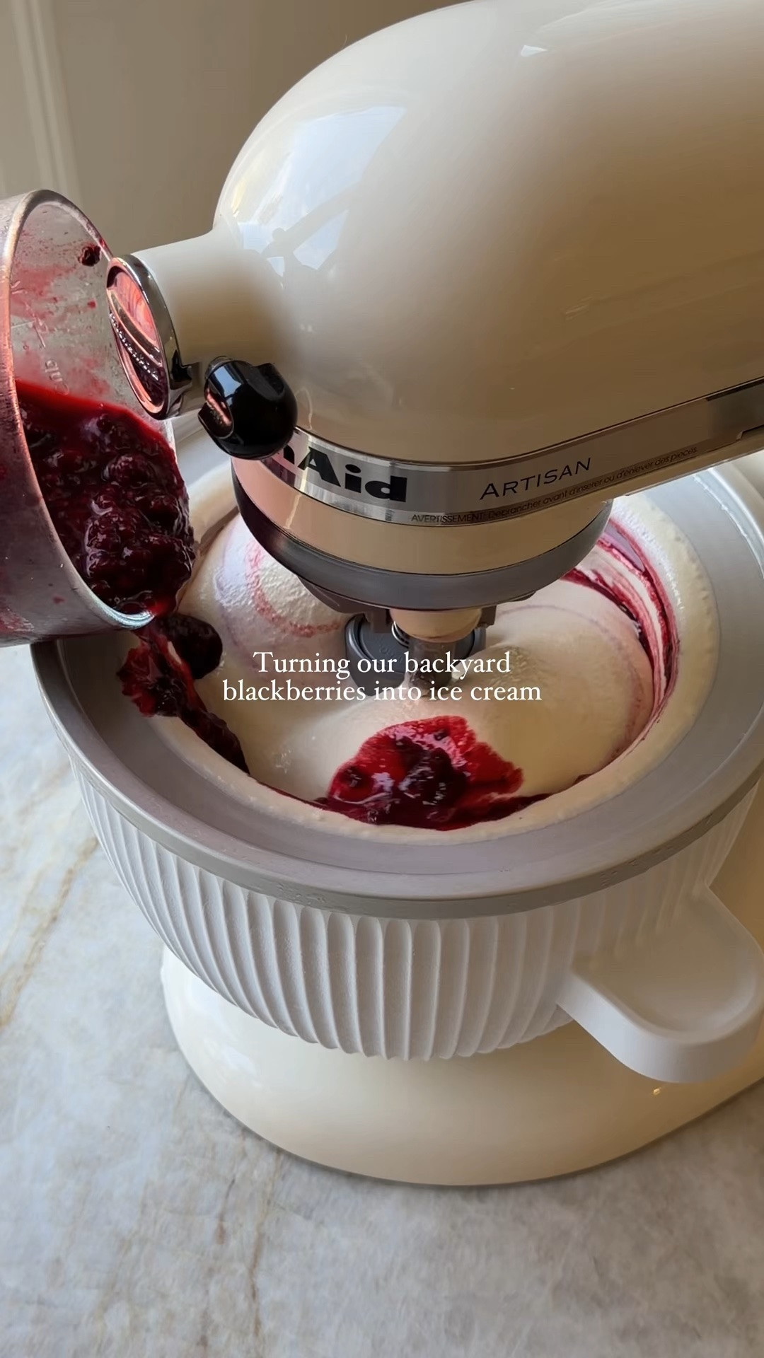 Ice cream at home!! With the kitchenaid attachment it’s so easy just freeze and pour your ice cream base into it (just google a recipe) - we use it so much!!