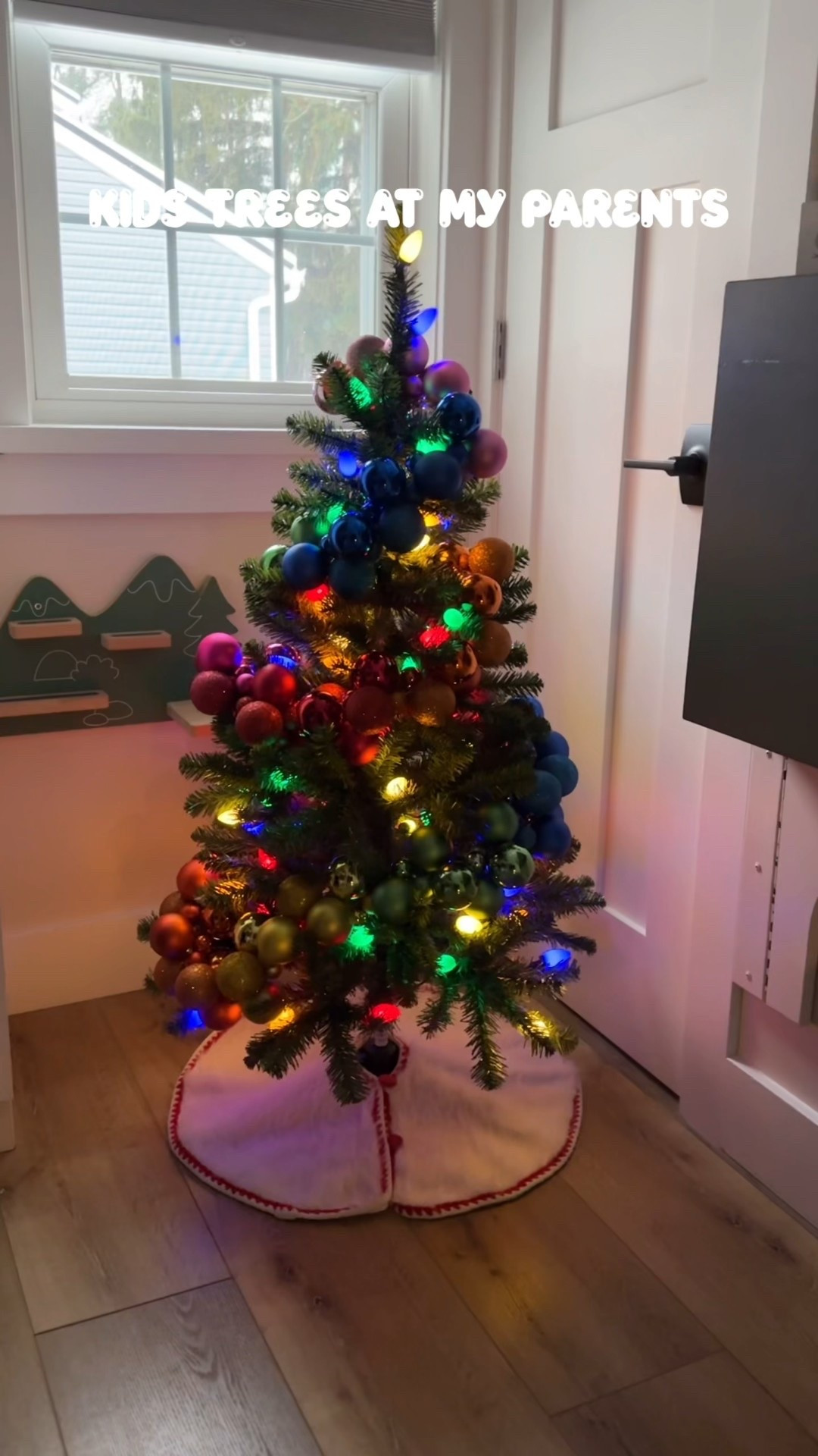 kids trees at my parents. the boys have the vintage colorful one and the girls have the same pink ombré i have 

#LTKHoliday #LTKSeasonal #LTKKids