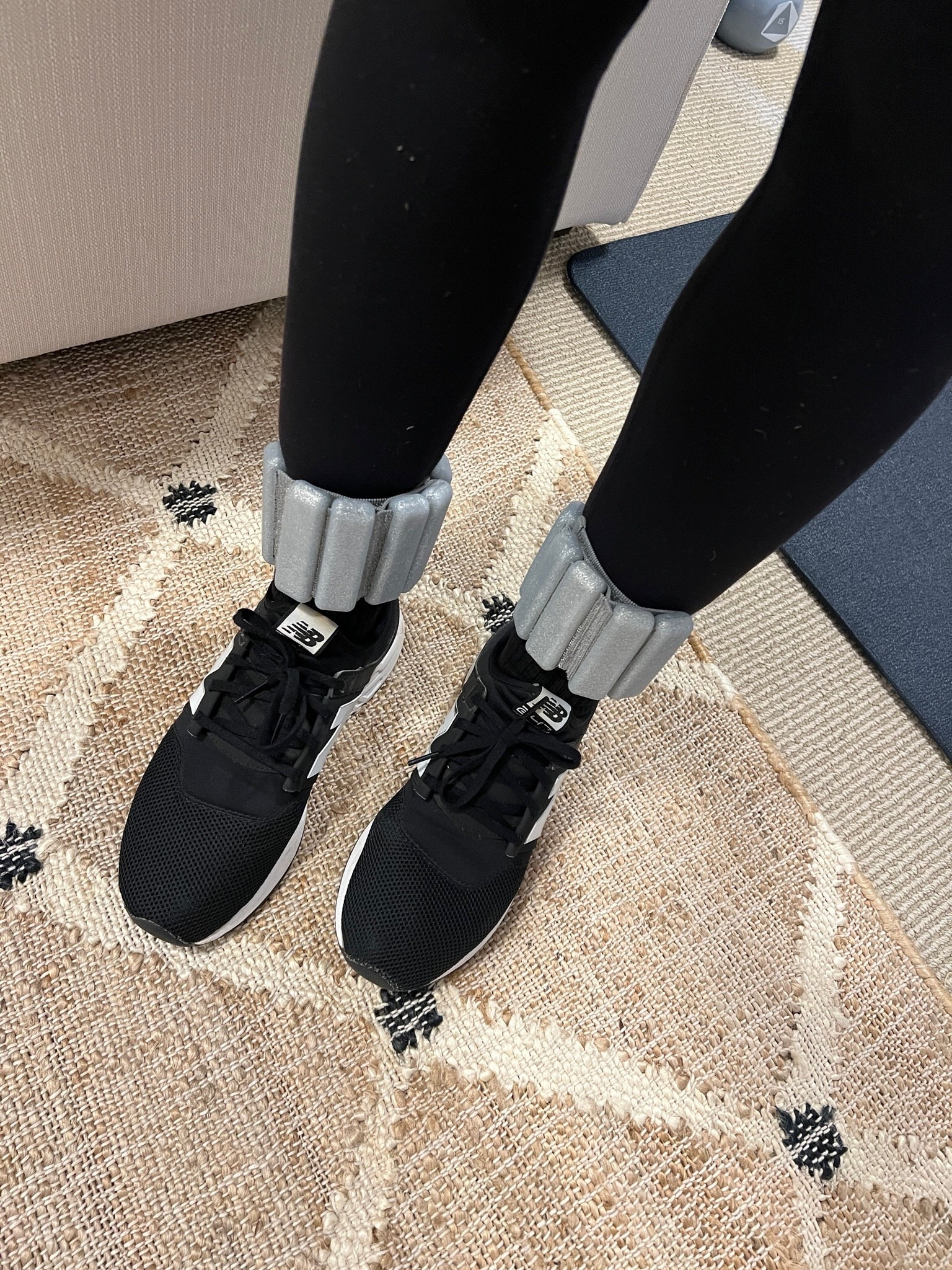 my favorite Amazon leggings and workout weights - both on sale. Perfect for walks, Pilates, etc!