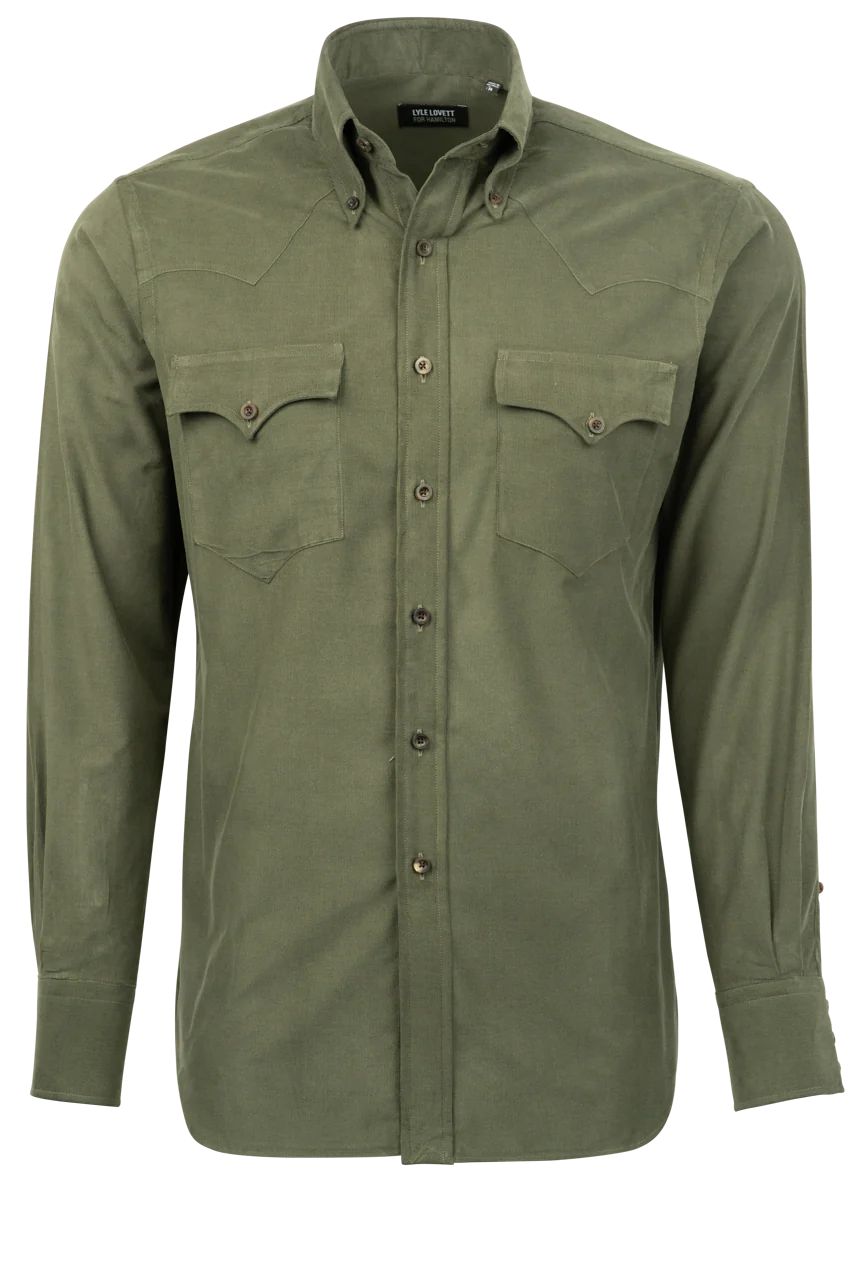 Lyle Lovett for Hamilton Green Corduroy Button-Front Western Shirt | Pinto Ranch | Pinto Ranch