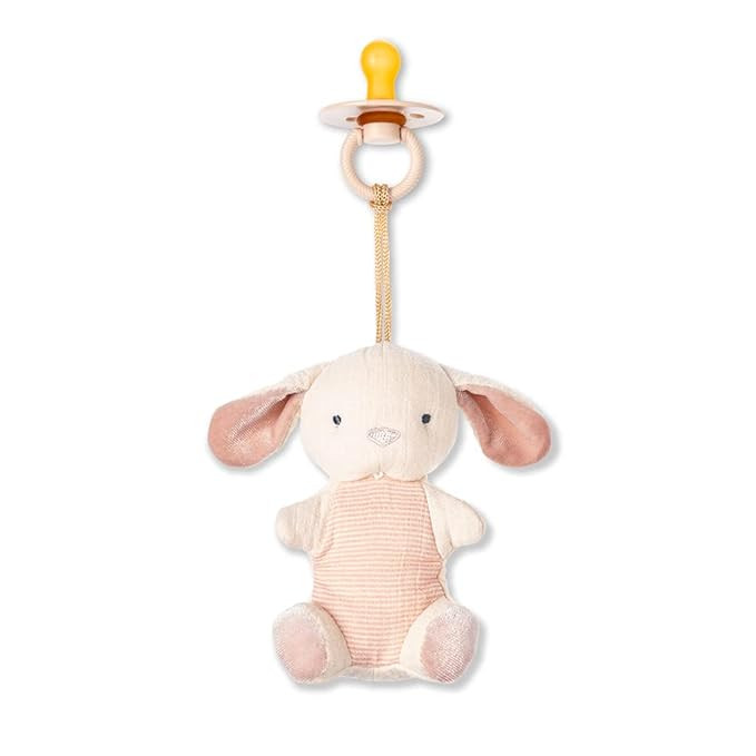 Itzy Ritzy - Bitzy Pal Pacifier & Lovey Set; Detachable Bunny Lovey & Coordinating Natural Rubber... | Amazon (US)