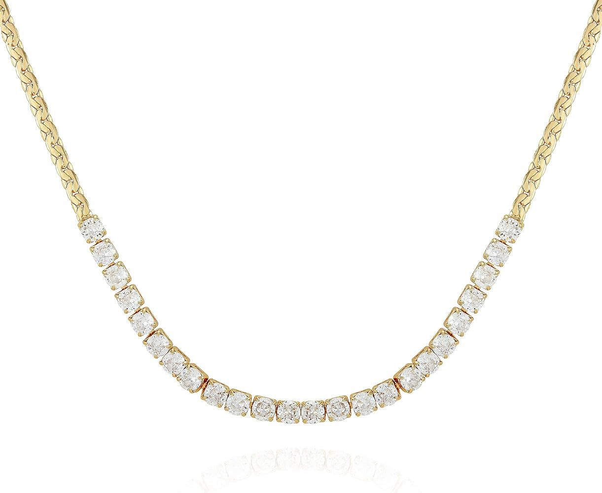 Vince Camuto Gold Tone Chain Necklace with Crystal Rhinestones, 18" | Amazon (US)