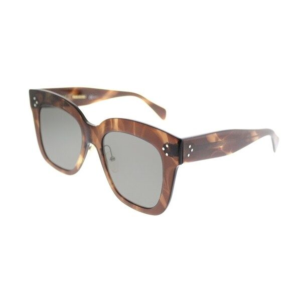 Celine Square CL 41444 Kim 07B Women Brown Havana Frame Grey Lens Sunglasses | Bed Bath & Beyond