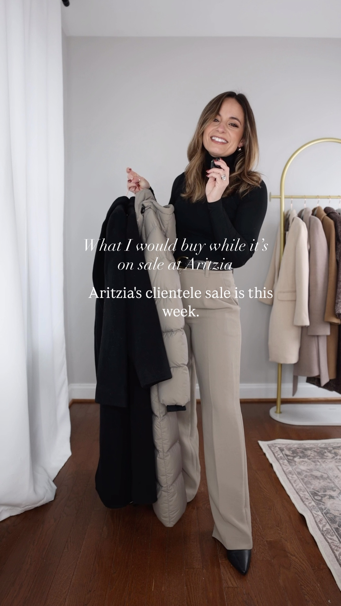 The Aritzia Clientele Sale is live now through 11/24 - sign into your account to see if and when you qualify for 20% off everything, including The Super Puff! 

The public sale starts 11/25 and is open to everyone. 

Here are a few petite-friendly coats (and the outfits underneath) that I would buy while they’re on sale @artizia #aritziapartner 

The Only Coat: XXS Short
Only Turtleneck: XXS
Effortless Pants: 0 Short in Nomad Taupe

Heirloom Coat: XXS
Only Turtleneck: XXS
The Twirl Skirt: XS

The Supersnug Long: XXS in Modern Taupe
Farrah Hi-Rise Wide Jeans: 24 Short
Wool Turtleneck: XXS
 

 

#LTKCyberWeek #LTKPetite