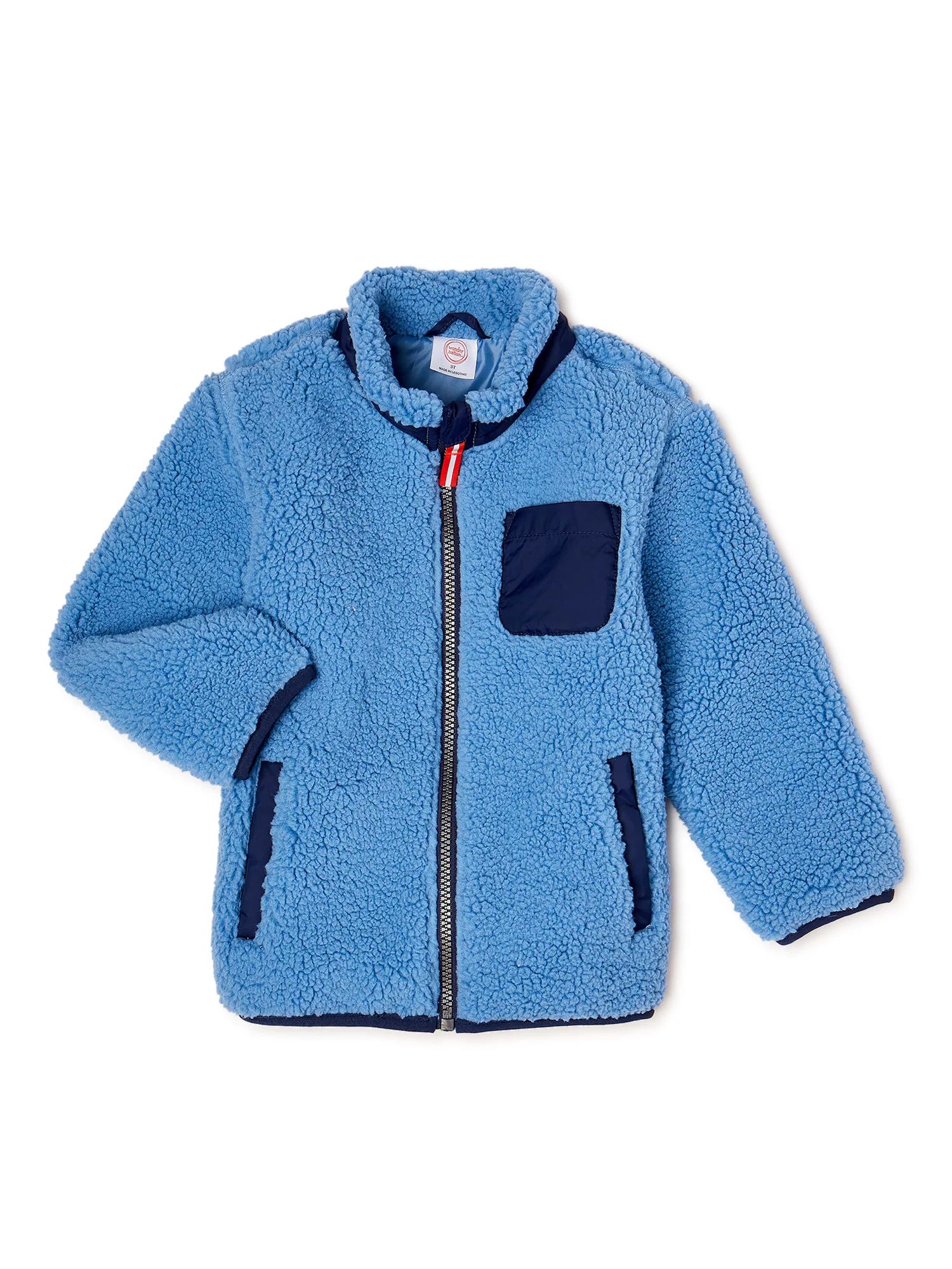 Wonder Nation Baby & Toddler Boys or Girls Sherpa Jacket, Sizes 0M-5T | Walmart (US)