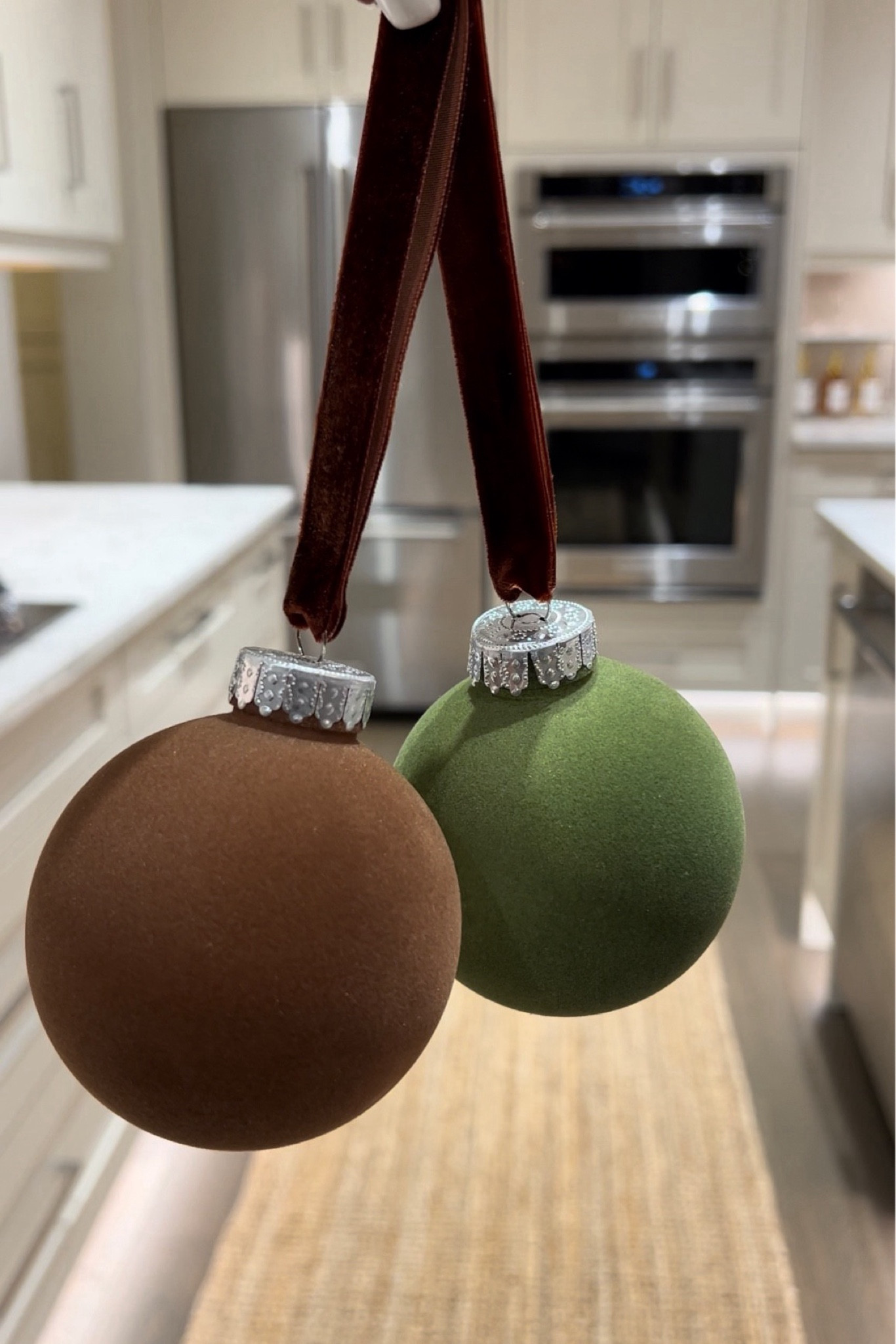How stunning are these velvet ornaments from Amazon. 🥰 Scroll to shop below! 