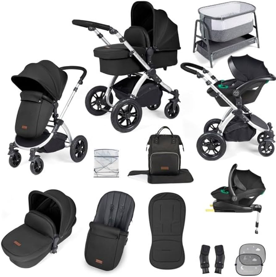 Ickle Bubba Stomp Luxe All-in-One I-Size Travel System with Isofix Base (Stratus) and Bubba&Me Cr... | Amazon (UK)
