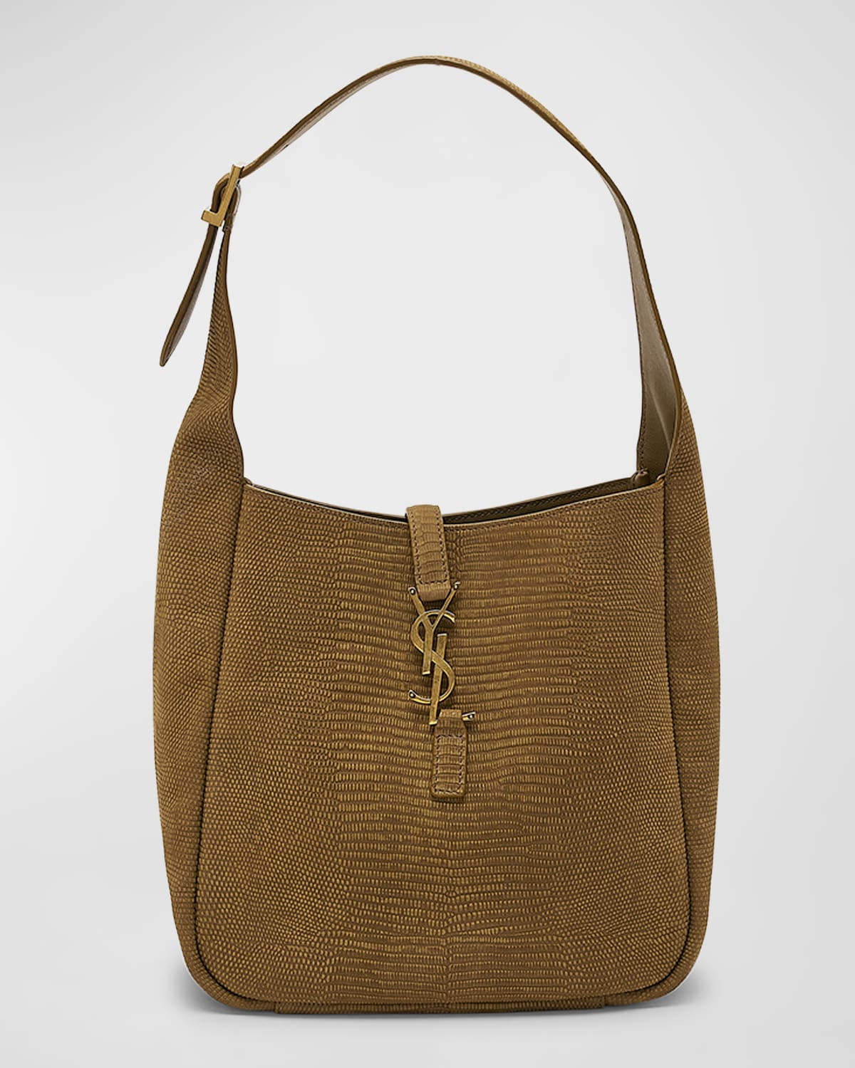 Le 5 A 7 Small Lizard-Embossed Shoulder Bag | Neiman Marcus