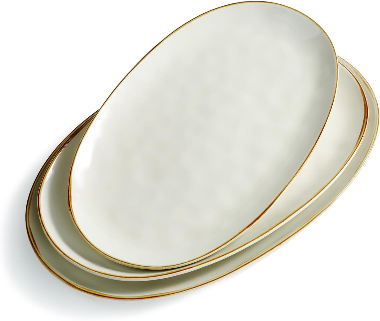famiware Serving Platter, Oval 15.59/14.3/12.9inch Serving Dishes for Entertaining, Serving Bowls... | Amazon (US)