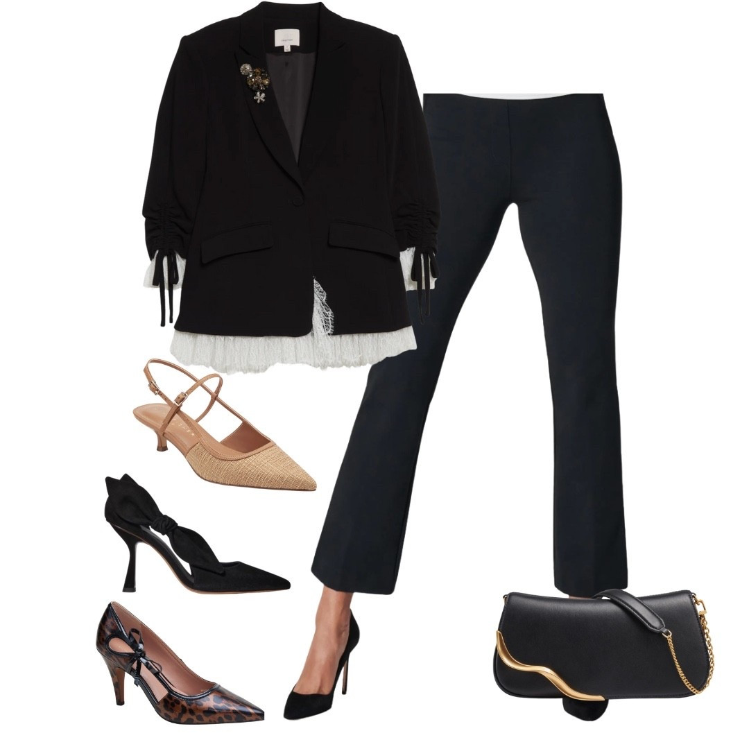 We both own these pants from Spanx and can tell you they are the best!! The flared pants look amazing with a heel or bootie with a higher shaft… truly figure flattering too!!

#LTKOver40 #LTKWorkwear