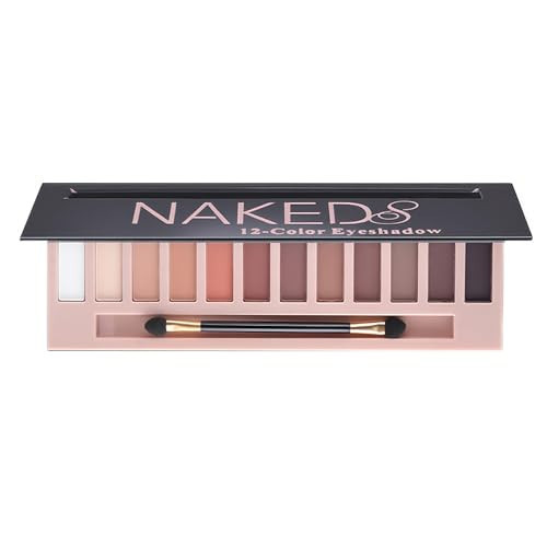 12 Colors Makeup Nude Colors Eyeshadow Palette Natural Nude Matte Shimmer Glitter Pigment Eye Shadow Pallete Set Waterproof Smokey Professional Beauty Makeup Kit (Matte Color A) | Amazon (US)