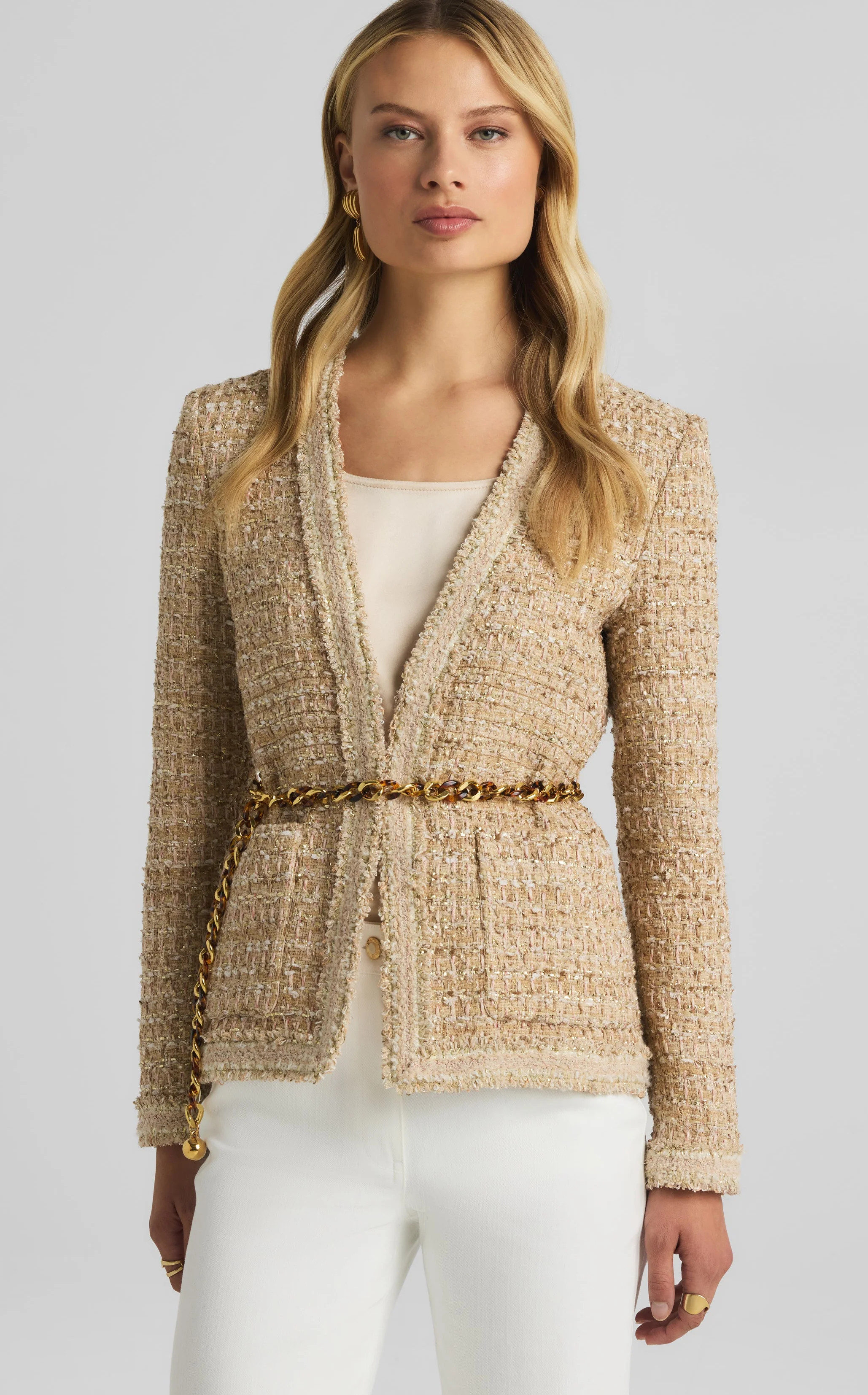 Josie Jacket in Linden Tweed | St. John Knits