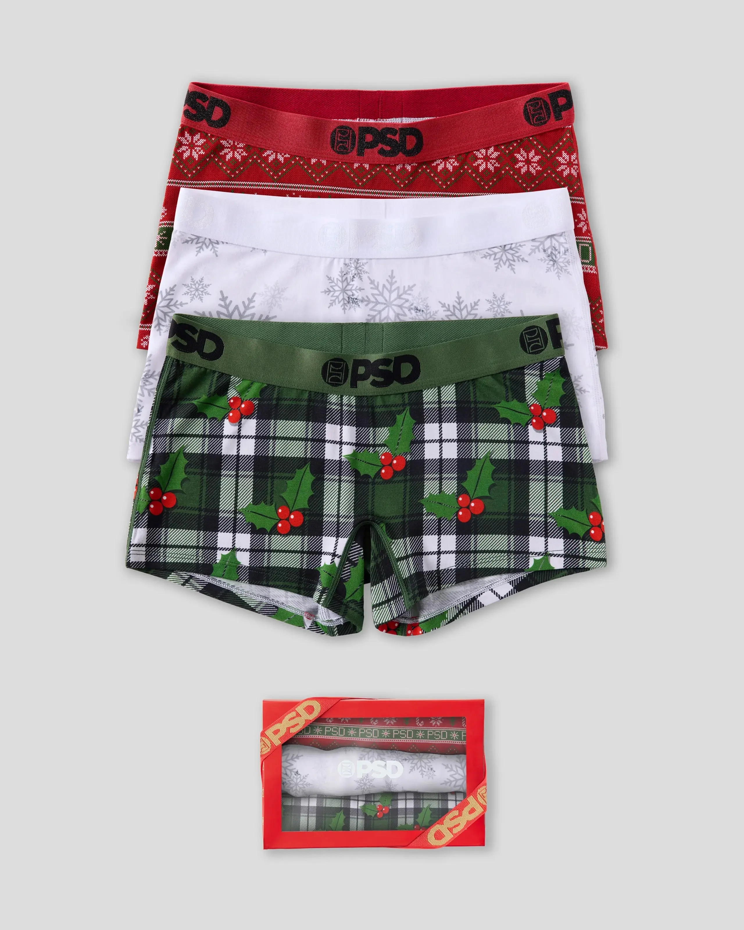 Modal 3 Pack - Xmas | Boy Short - Modal | PSD\u00ae | PSD