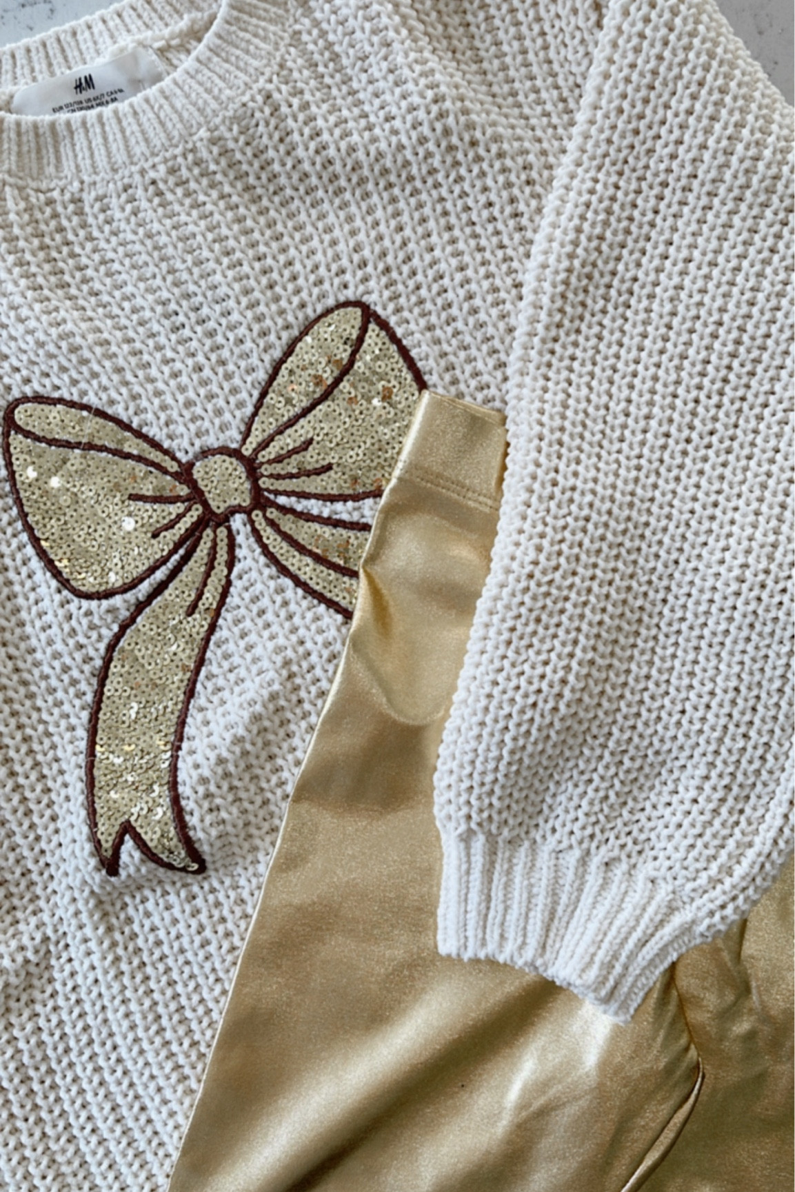 Girls and toddler holiday outfits. Christmas outfits. Holiday style. Under 50. Girls outfits. Girls style. Gold leggings. Gold sweater. Metallic outfits  

#LTKparties #LTKkids #LTKHoliday