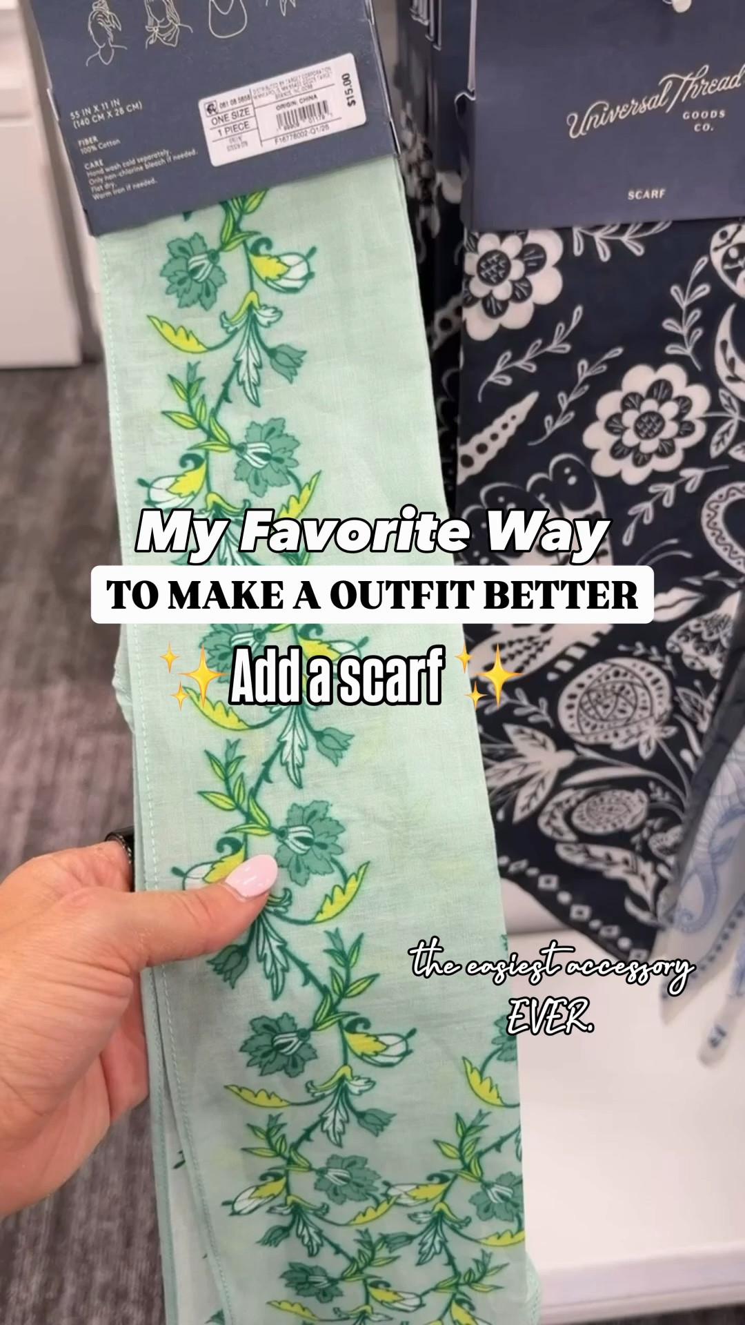 Scarves are truly the easiest way to pull an outfit together! They add the perfect pop of color, texture + personality. Dress it up or keep it casual—either way, it just works. ✨  
#ltkstyle #ltkfashion #affordablefashion #everydaystyle #outfitinspo #styletips #accessories #scarfstyle #lookforless #oldnavystyle