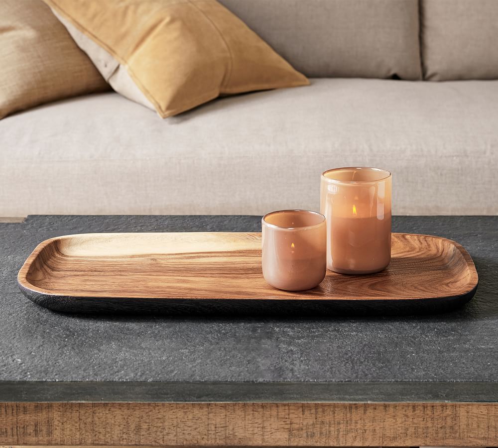 Handcrafted Burned Wood Tray | Pottery Barn (US)