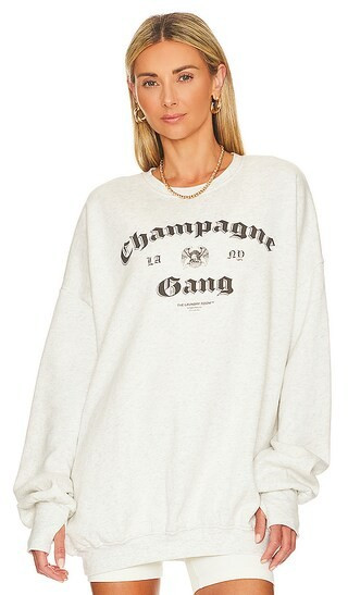 The Laundry Room LA Champagne Gang NY Jumper in Grey. - size M | Revolve Clothing (Global)