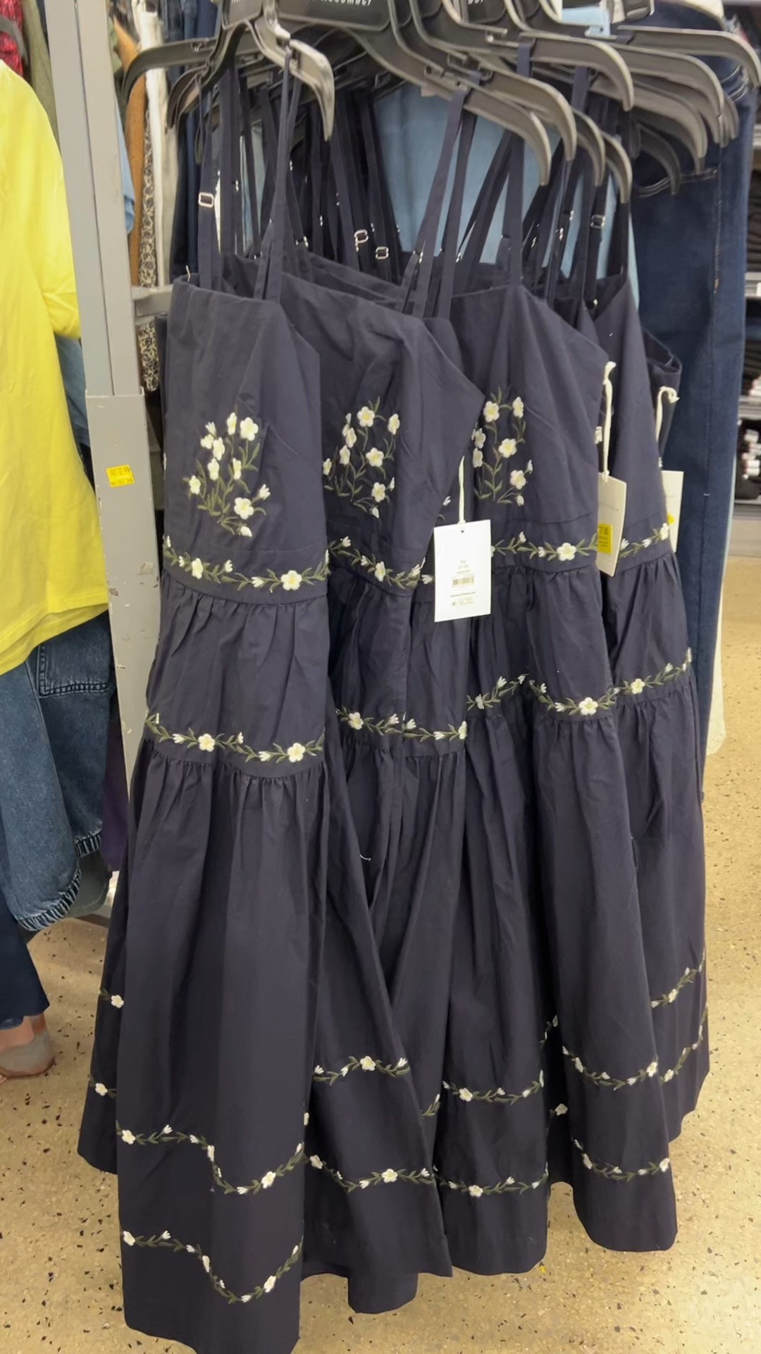 Clearance alert! Just $17 for this Walmart cotton midi dress in navy with floral embroidery, it’s very elegant and giving JCrew for less! Fit is true to size and I’m a small. #walmartfashion Mother’s Day outfit dress 

#LTKMothersDay