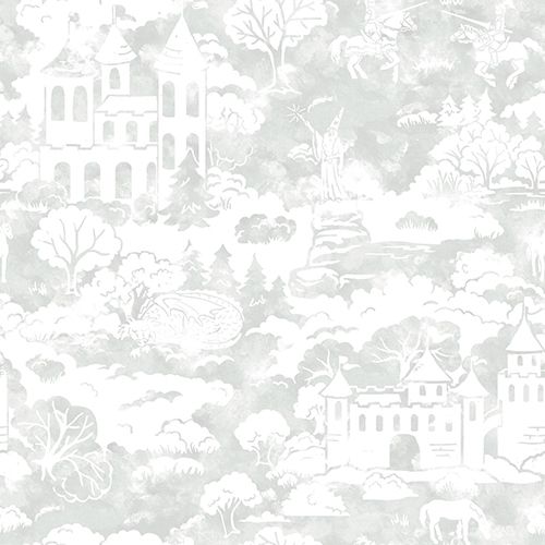 A Perfect World Grey Quiet Kingdom Wallpaper | Bellacor