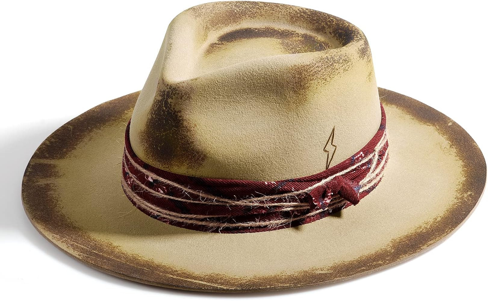 RUEDIGER Wide Brim Fedora Hats for Men Women 100% Wool Felt Panama Rancher Hat with Lightning Log... | Amazon (US)