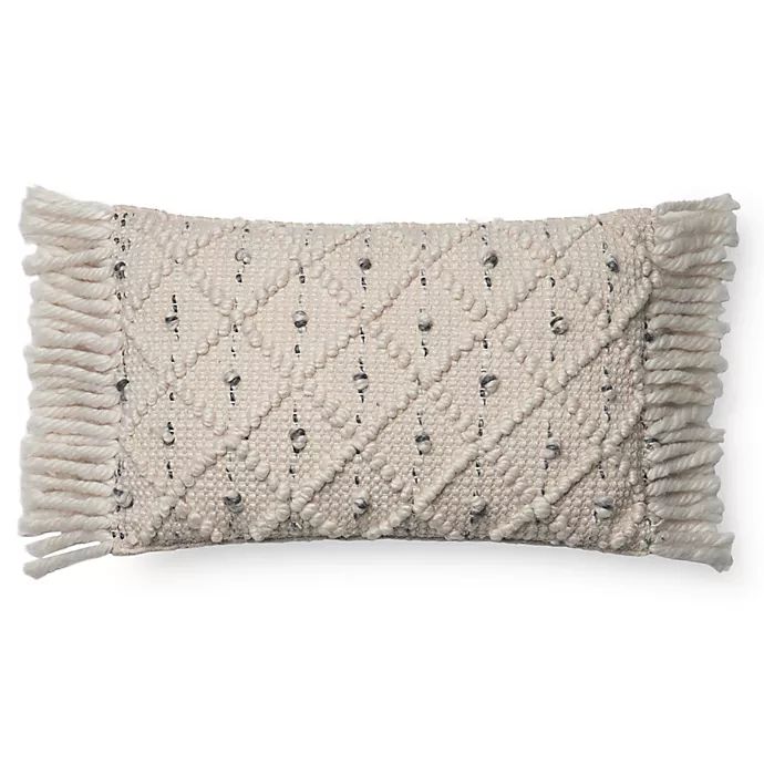 Magnolia Home Jana Oblong Throw Pillow Cover in Ivory/Black | Bed Bath & Beyond