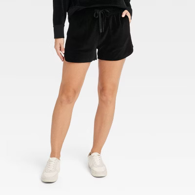 Women's Mid-Rise Velour Shorts 3" - JoyLab™ | Target