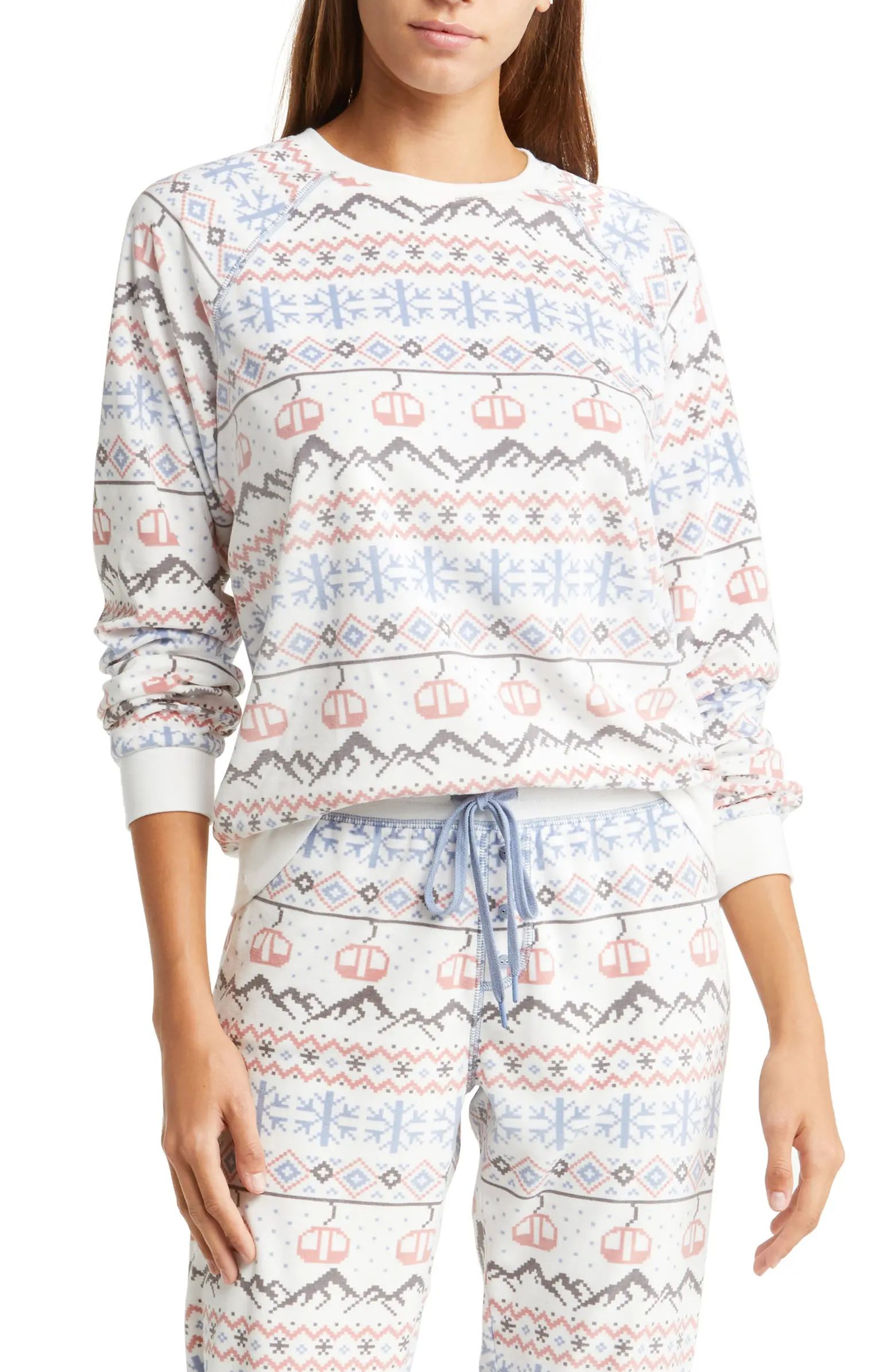 PJ Salvage Silky Velour Pajama Top | Nordstrom | Nordstrom