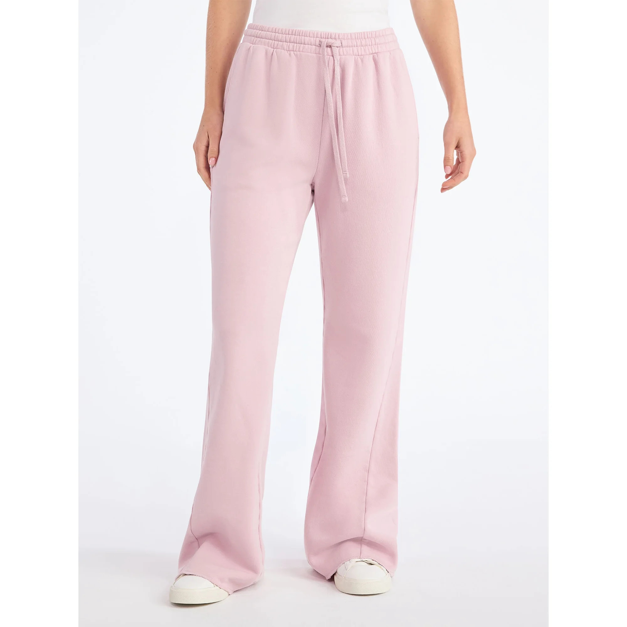 Scoop Women’s Mineral Washed Fleece Flare Leg Sweatpants, Sizes XS-XXL | Walmart (US)