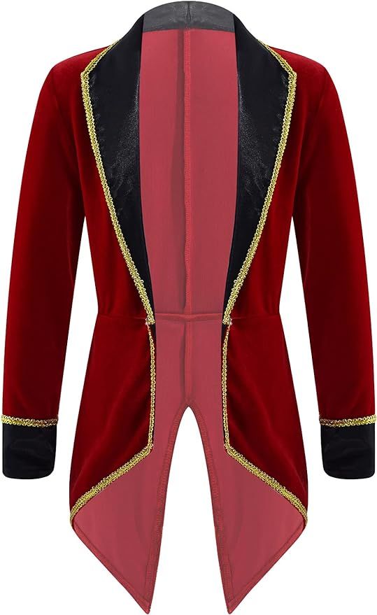 YUUMIN Kids Boys/Girls Circus Ringmaster Costume Tailcoat Fancy Dress Gentleman Jacket Party Dres... | Amazon (US)