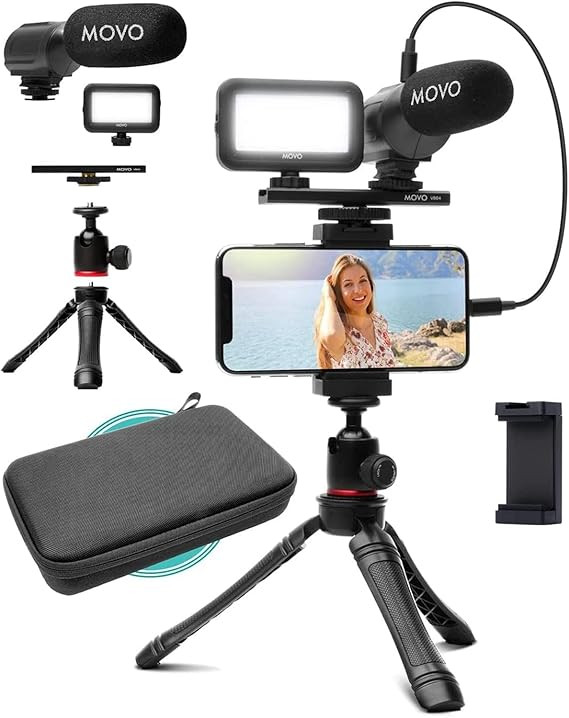 Movo iVlogger Vlogging Kit for iPhone - Lightning Compatible YouTube Starter Kit for Content Crea... | Amazon (US)