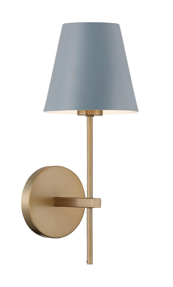 Crystorama Xavier 1 Light Vibrant Gold + Blue Sconce | Amazon (US)