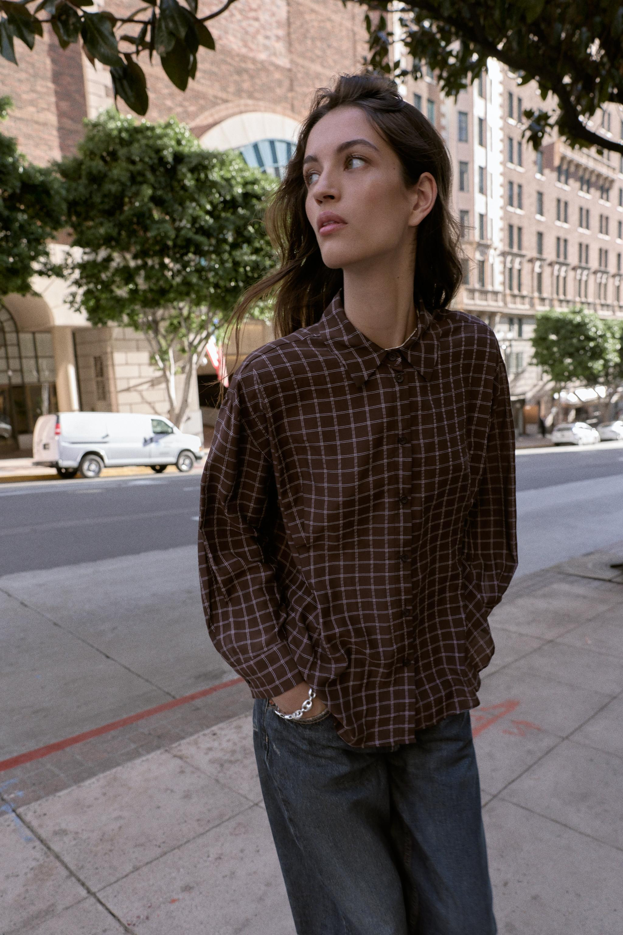 OVERSIZE CHECKS SHIRT | Zara AU