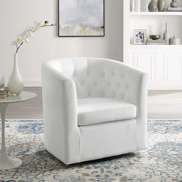 Achorn 30'' Wide Tufted Velvet Yes Barrel Chair | Wayfair North America