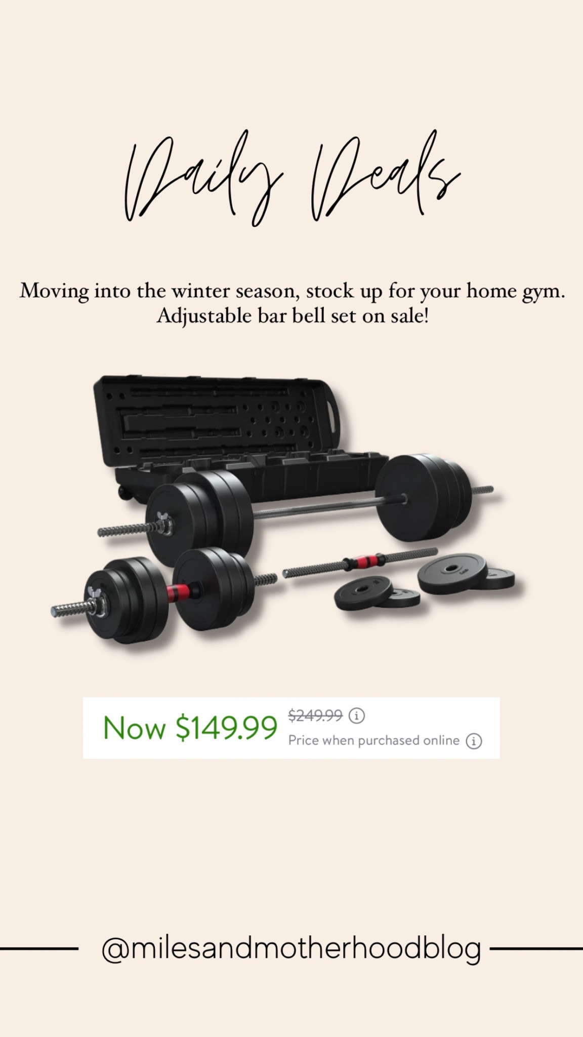 Daily Deal: Adjustable Bar Bell; home gym; 

#LTKsalealert #LTKhome #LTKfitness