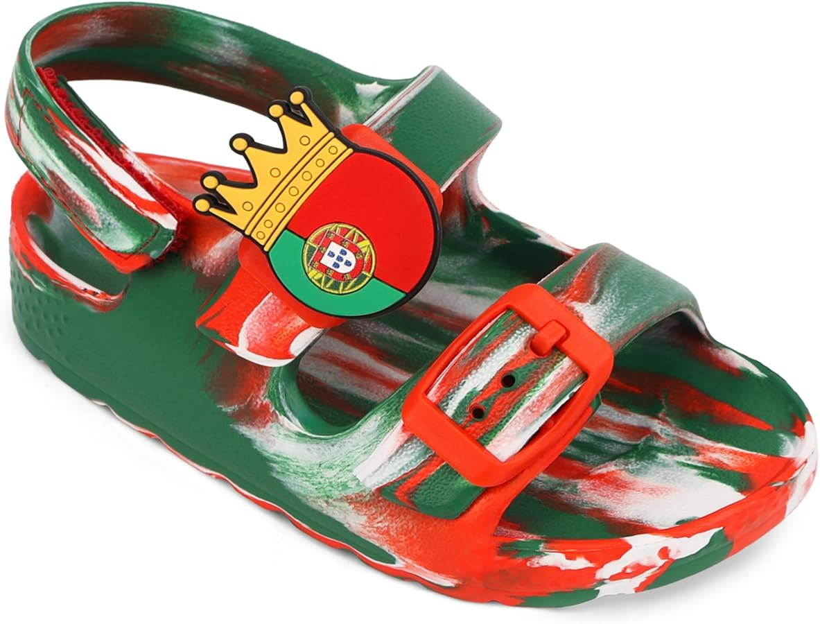 INMINPIN Toddler Buckle Sandals for Boys Girls National Team Flag Design for Soccer Game 2026 Sli... | Amazon (US)