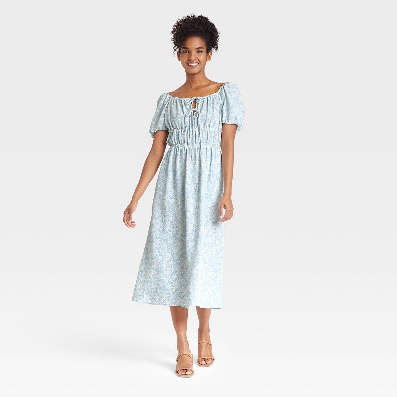 Women's Puff Short Sleeve Smocked Dress - Who What Wear™ | Target