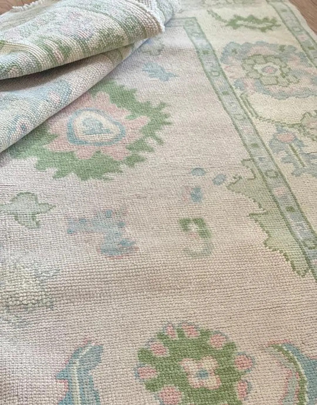 Beige, Light Green, Sky Blue, Pink, Awsome Hand Knot Turkish Rug Made to Order Luxury Handmade Ou... | Etsy (US)