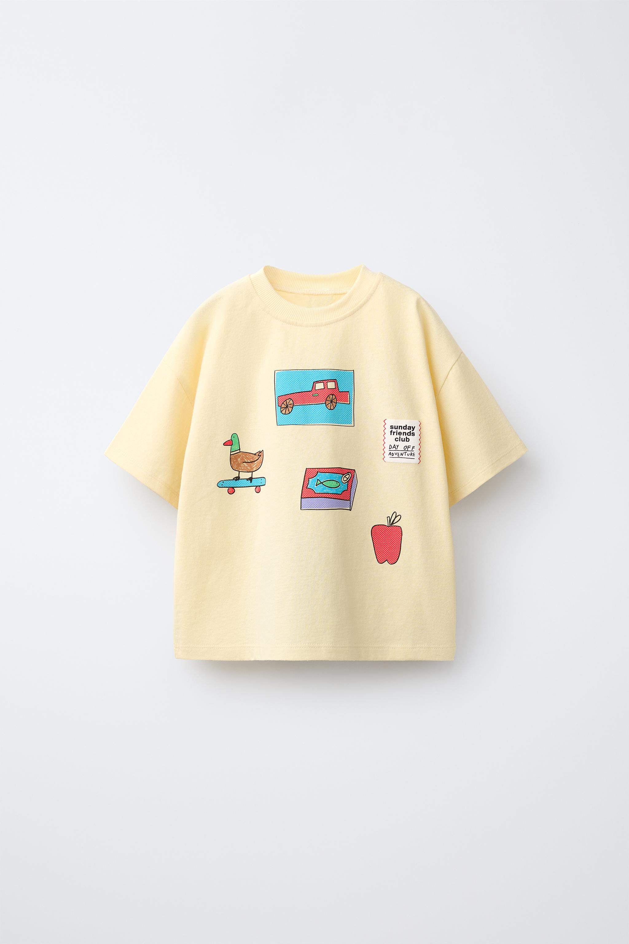 T-SHIRT À IMPRIMÉ ÉLÉMENTS | Zara US