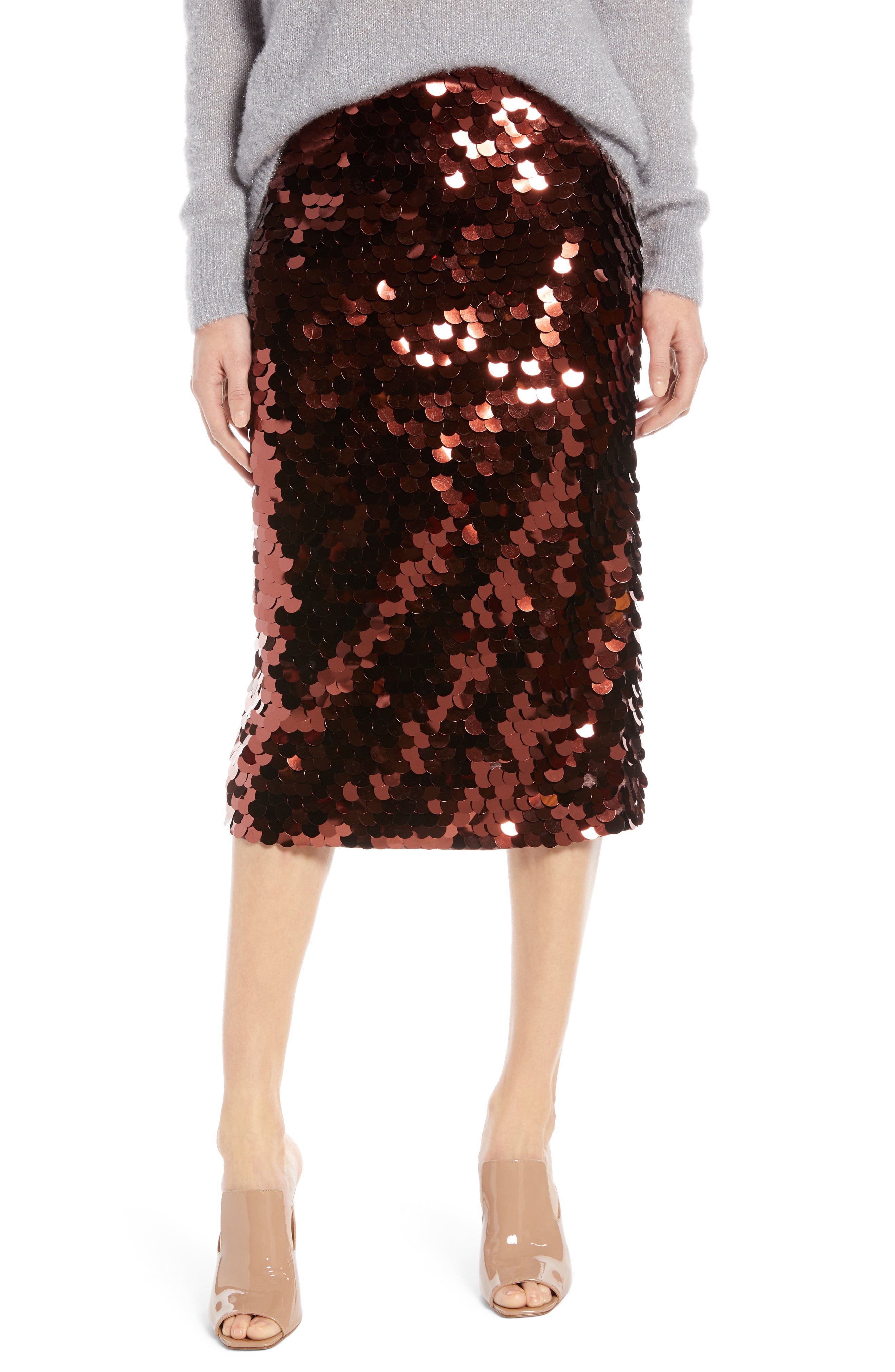 Halogen® Paillette Pencil Skirt (Regular & Petite) | Nordstrom
