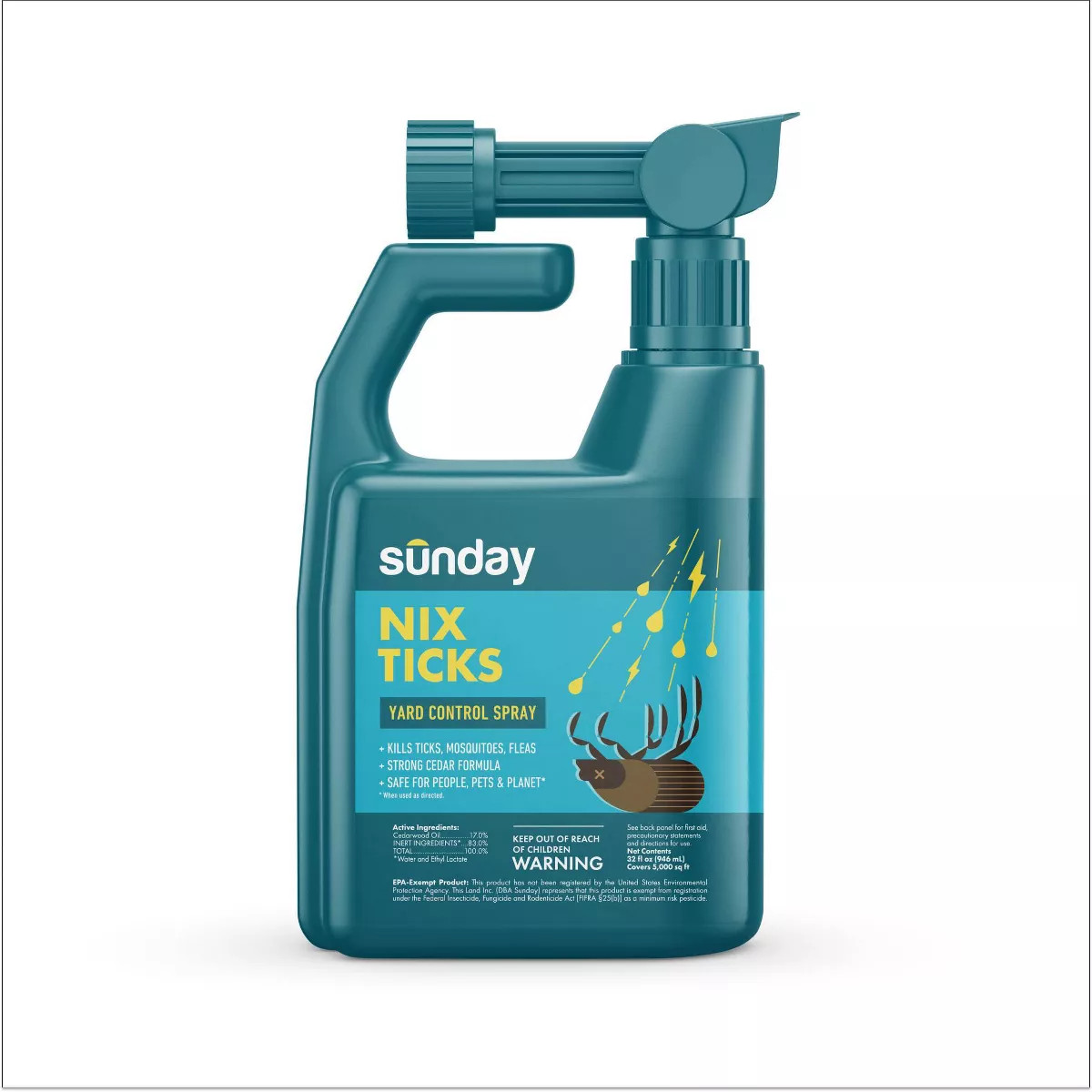 Sunday Nix Tix Yard Control Spray Repellant - 32oz | Target
