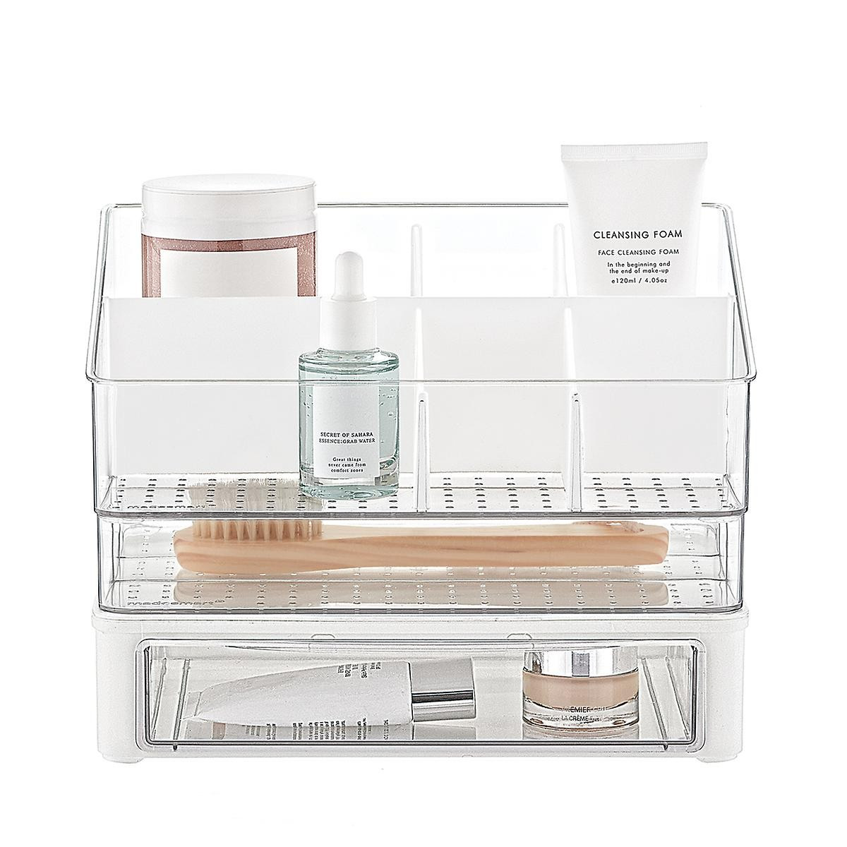 madesmart Medium Stacking Vanity Bin White | The Container Store