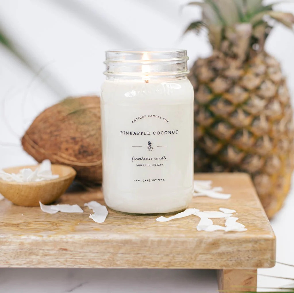 Pineapple Coconut 16 oz candle - Antique Candle Co.®️ | Antique Candle Co.