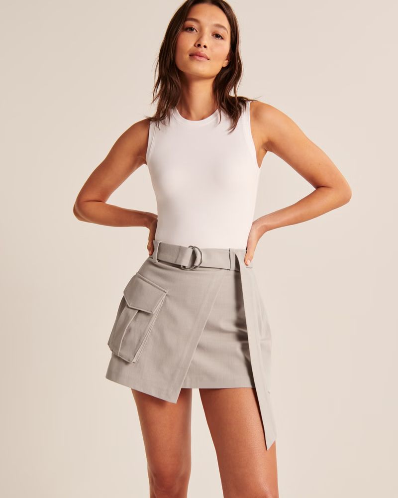 Wrap-Front Utility Mini Skort | Abercrombie & Fitch (US)