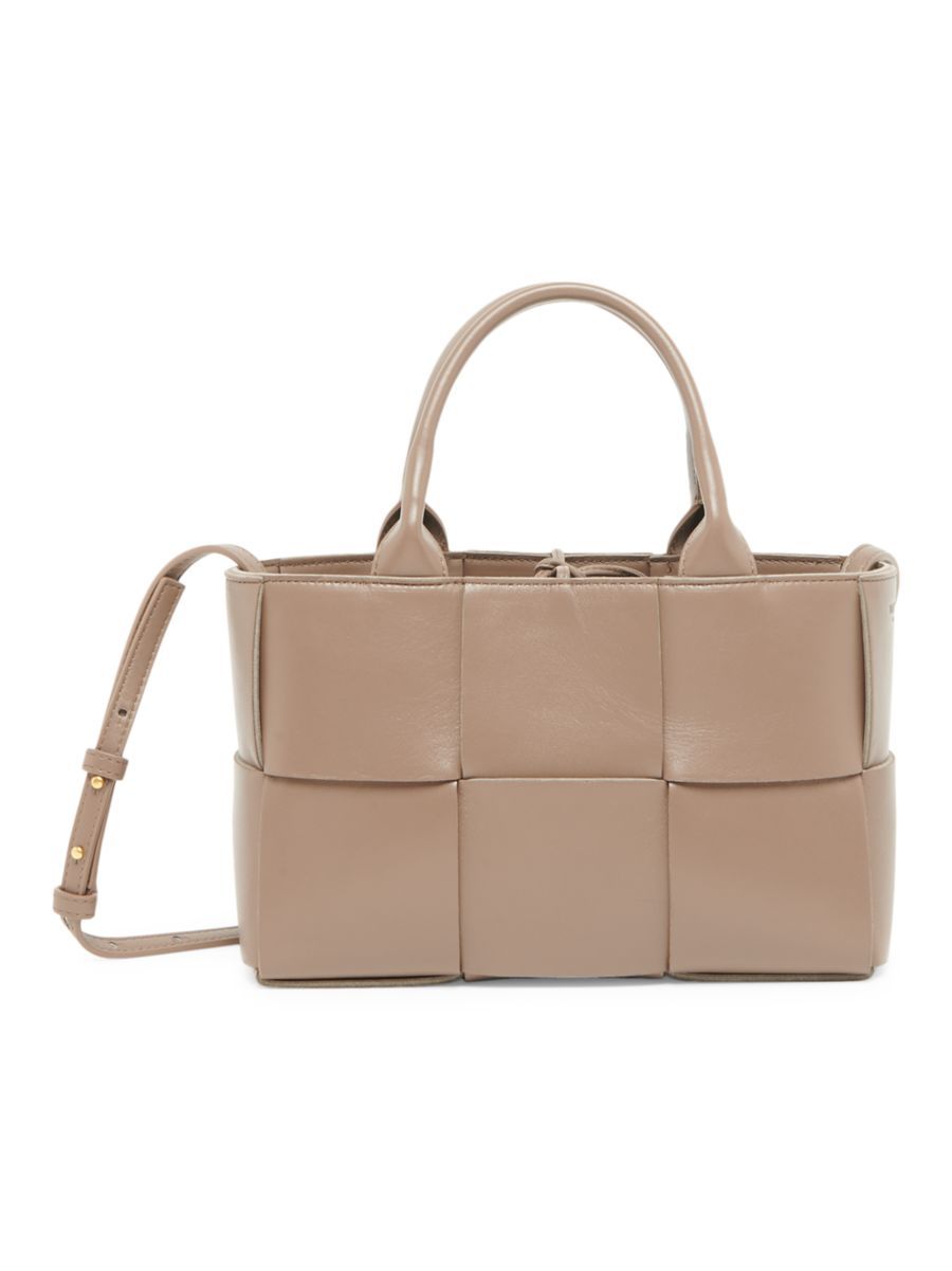 Shop Bottega Veneta Mini Arco Intreccio Leather Tote Bag | Saks Fifth Avenue | Saks Fifth Avenue
