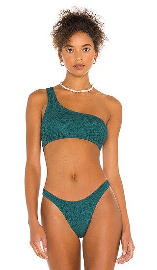 Samira Crop Bikini Top in Jewel Green | Revolve Clothing (Global)