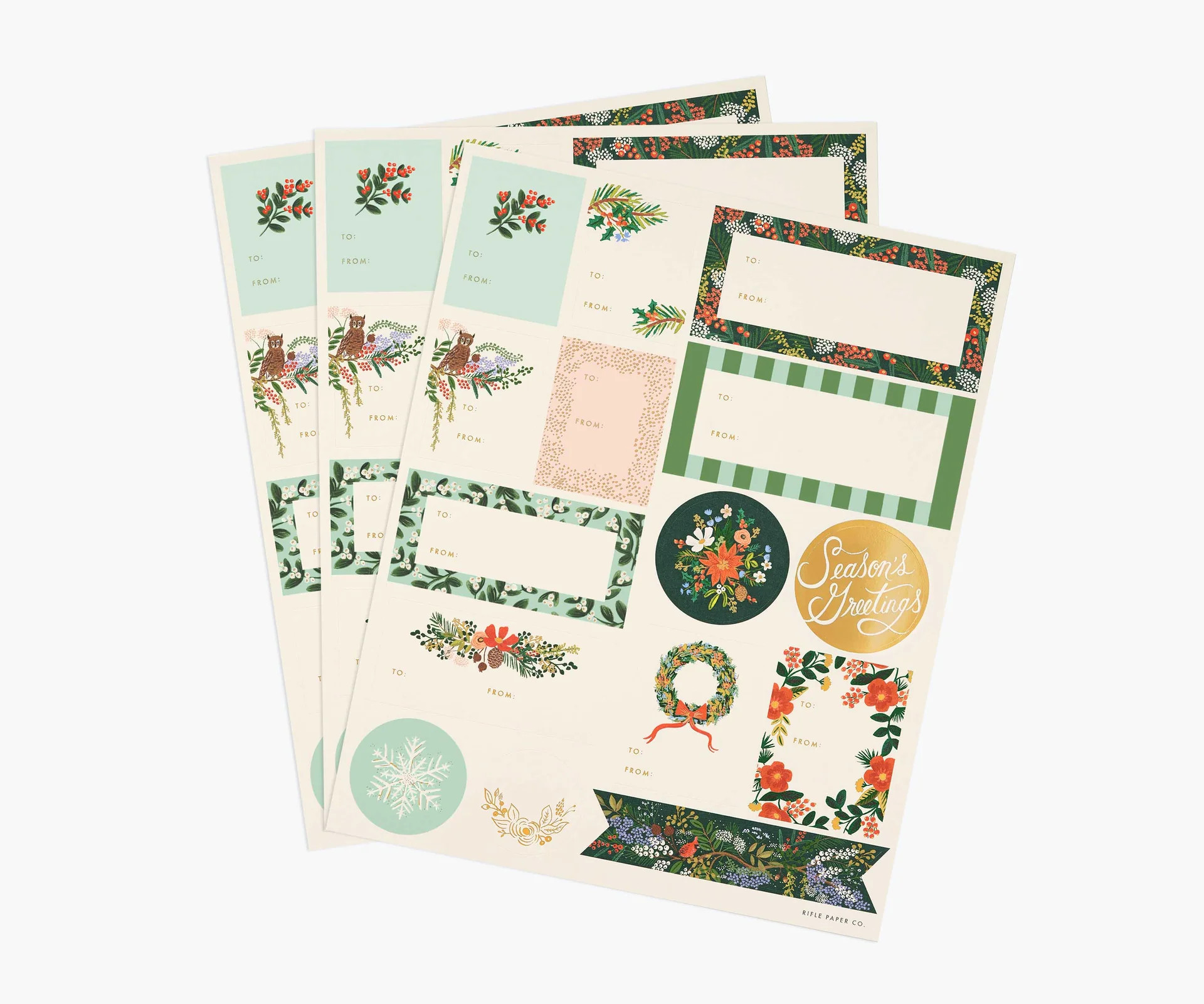 Holiday Gift Stickers - Winter Floral | Rifle Paper Co.