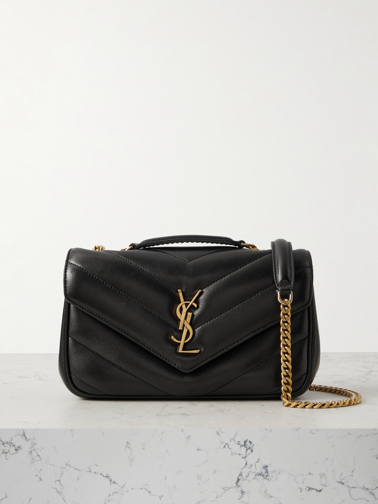 SAINT LAURENT - Loulou Small Quilted Leather Shoulder Bag - Black | NET-A-PORTER (US)