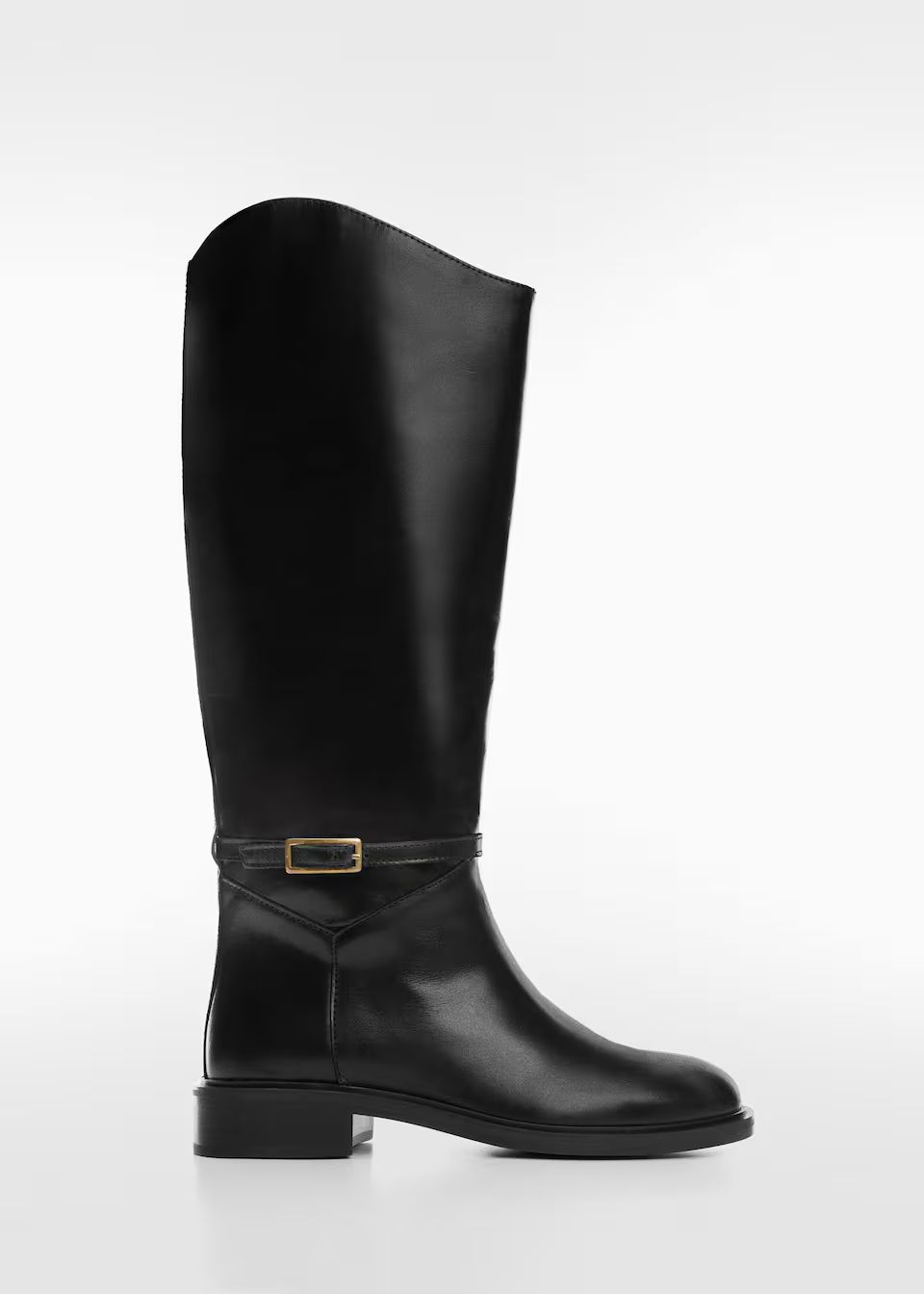 Buckles leather boots -  Woman | Mango Canada | Mango Canada