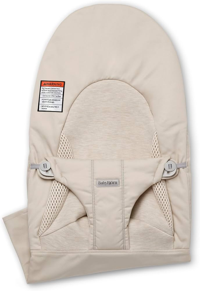 BabyBjörn Fabric Seat for Bouncer, Woven/Jersey, Tri-Fabric, Light Beige | Amazon (US)